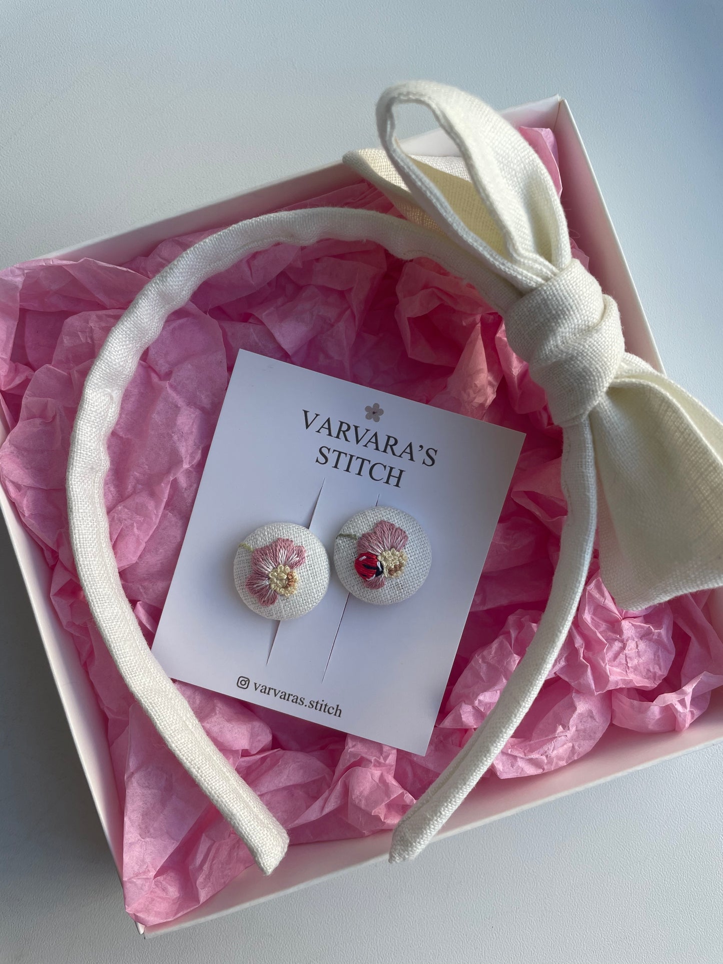 Personalized Embroidered Hair Clips Set– Name & Floral Design | Handmade Linen Clips for Girls 🎁 🚚 Free Shipping from Ukraine🇺🇦