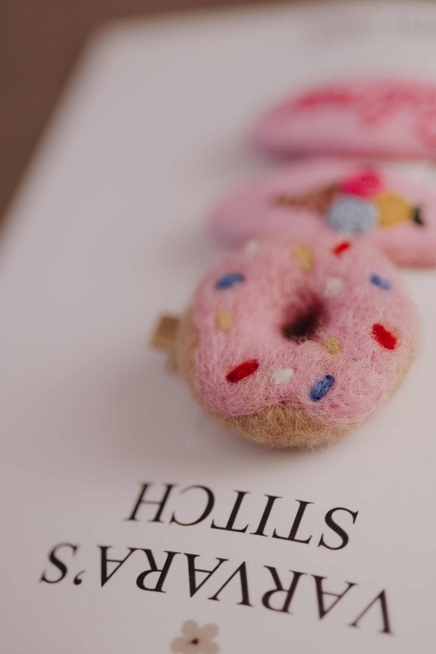 Personalized Pink Hair Clip Set – Name, Ice Cream & Donut  🚚 Free Shipping from Ukraine 🇺🇦