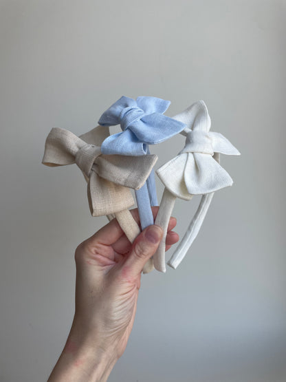 Everyday Linen Hair Set for Little Girls