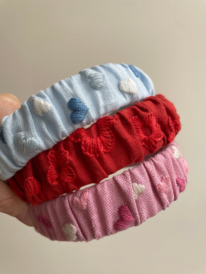Red Linen Embroidered Headband for Girls – Floral Hair Accessory 🚚 Free Shipping from Ukraine🇺🇦