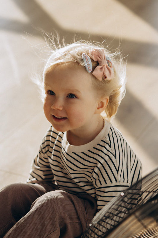 Personalized Embroidered Hair Accessories Set , Linen Hair Clips with Name, Bow & Ties , Baby Girl Gift 🚚 Free Shipping from Ukraine🇺🇦