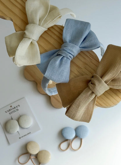 Everyday Linen Hair Set for Little Girls