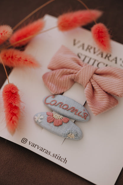Blue Meadow - Personalized Hair Accessories Gift Set