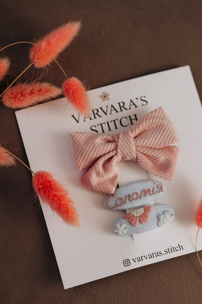 Blue Meadow - Personalized Hair Accessories Gift Set