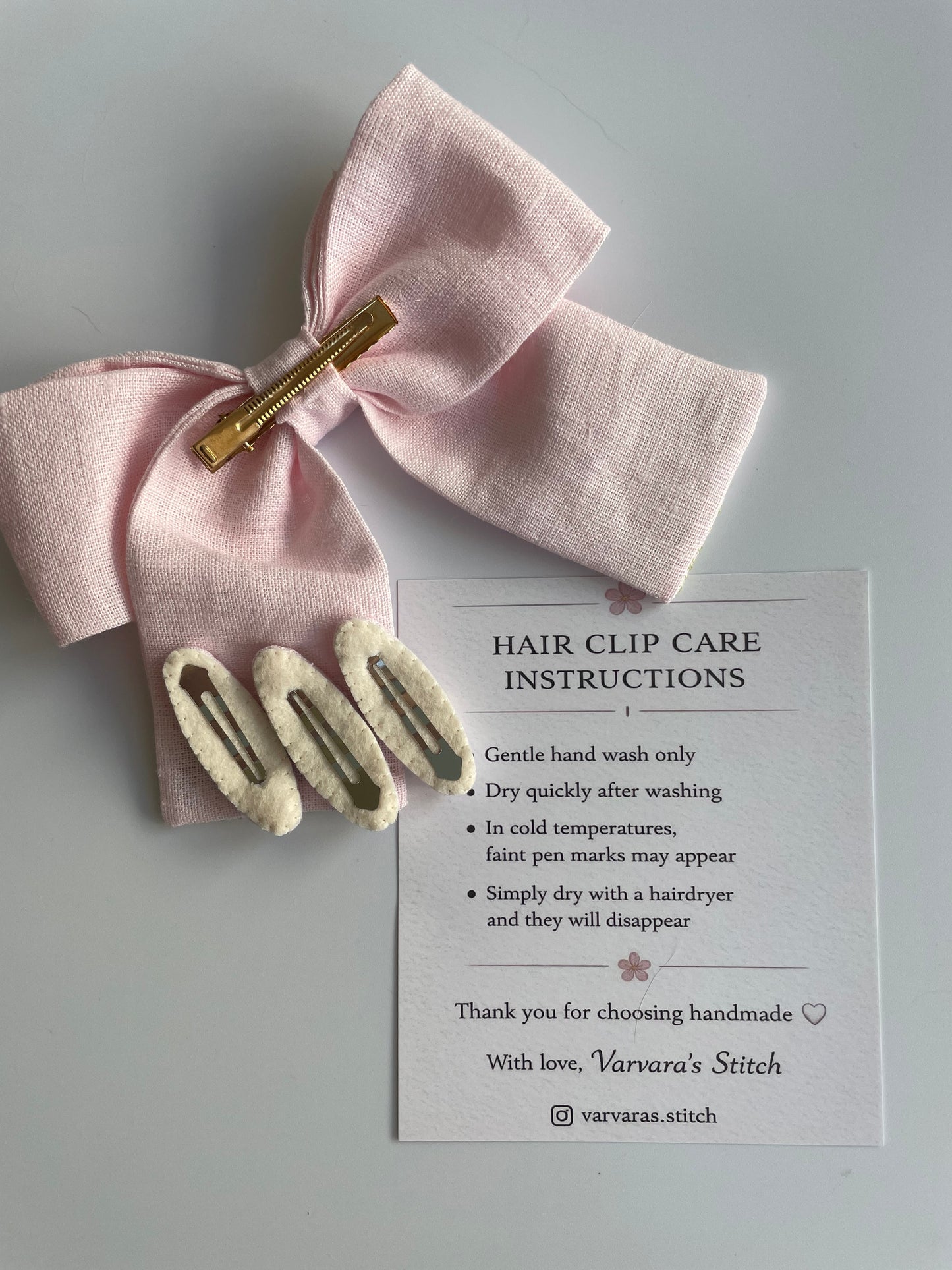 Blush Wildflower - Personalized Hair Accessories Gift Set