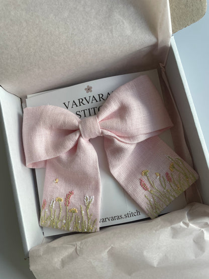 Blush Wildflower - Personalized Hair Accessories Gift Set