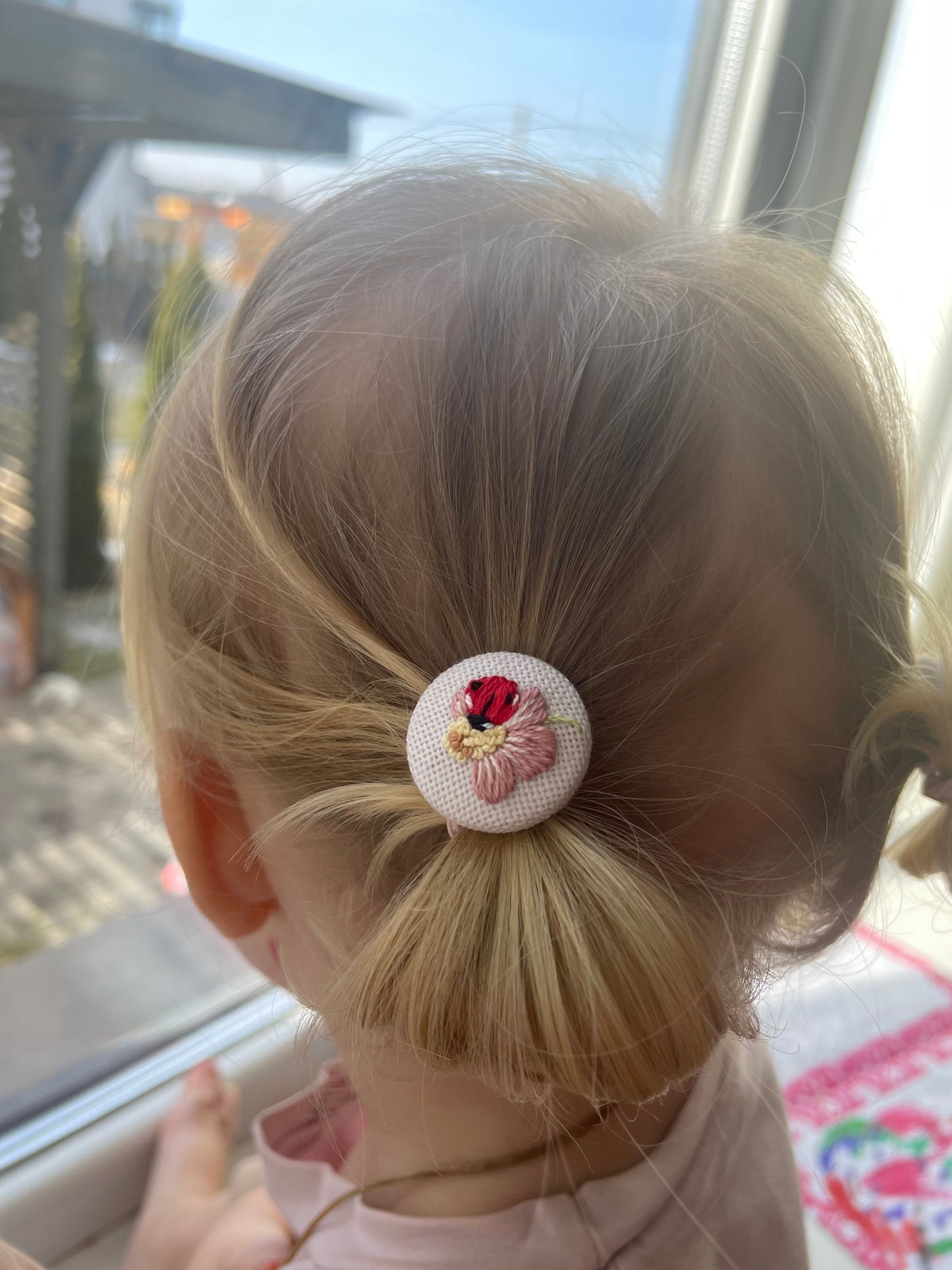 Personalized Embroidered Hair Clips Set– Name & Floral Design | Handmade Linen Clips for Girls 🎁    🚚 Free Shipping from Ukraine🇺🇦