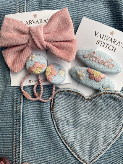 Blue Meadow - Personalized Hair Accessories Gift Set