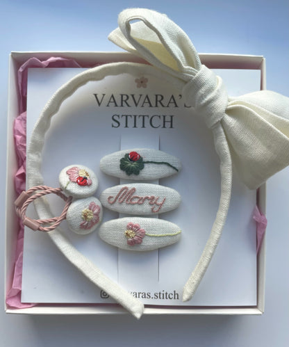 Lucky Clover - Personalized Hair Accessories Gift Set