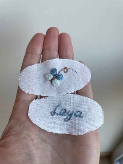 Personalized Baby Hair Clips Gift Set with Hanging Organizer