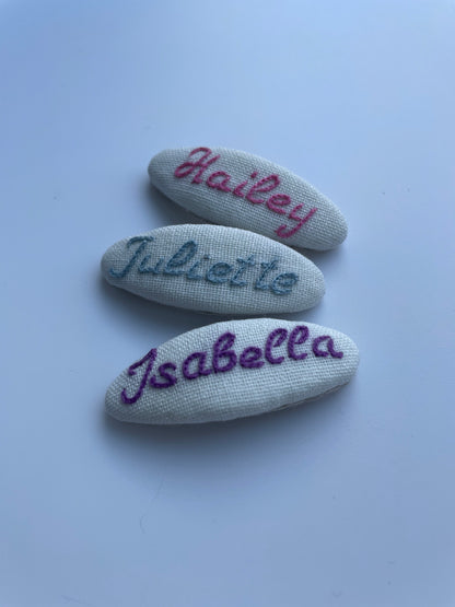 Personalized Baby Hair Clips Gift Set with Hanging Organizer