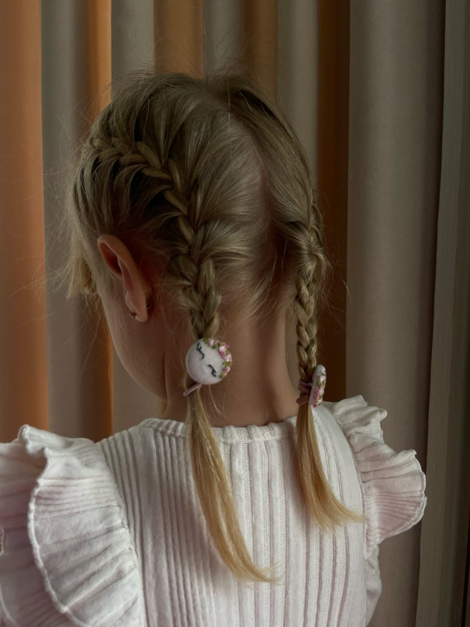 Floral Embroidered Linen Hair Tie & Clip Set 🚚 Free Shipping