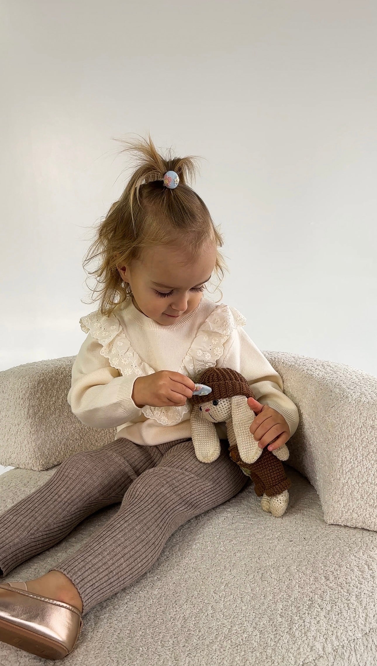 Personalized Toddler Girl Gift Set BLUE  | handmade hair accessories | newborn gift | baby shower present | headband & clips set 🚚 Free Shipping